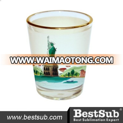 Gold Rim Customized Gifts 1.5oz mini Wine Shot Glassware